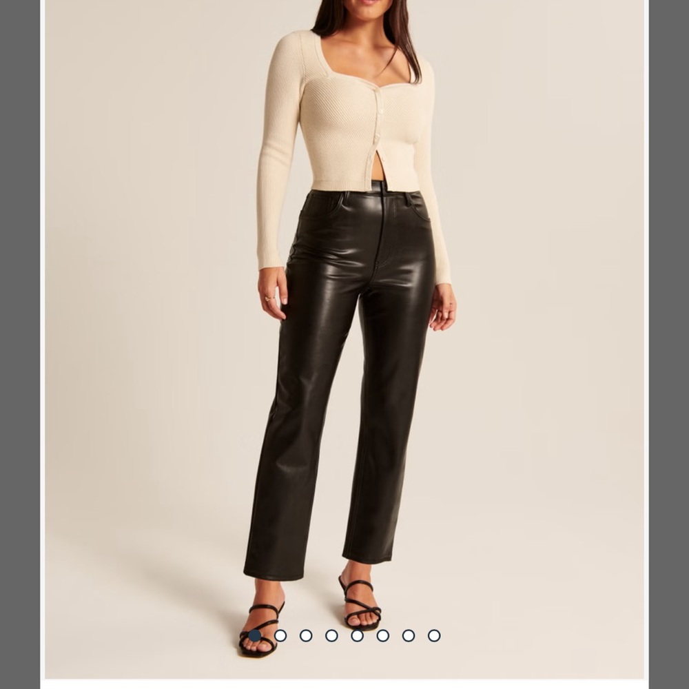 Abercrombie & Fitch Black Vegan Leather Pants